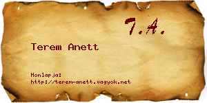 Terem Anett névjegykártya
